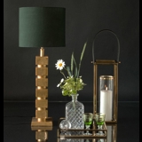 Table lamp Brass Finish with cubes without lampshade