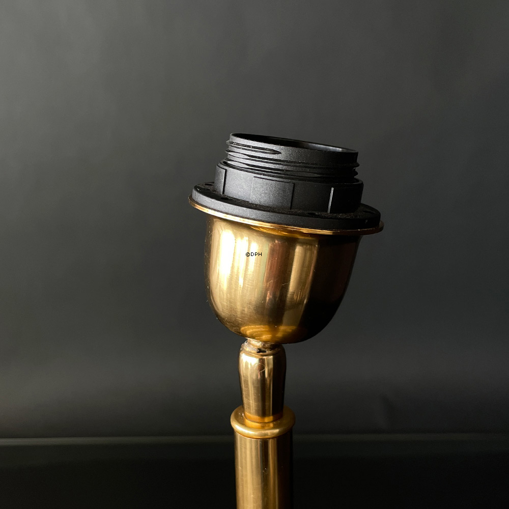 Bordlampe messing finish, rustik look, med firkanter uden skærm