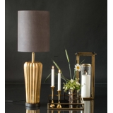 Bordlampe messing finish (Rustikt look) uden skærm, 49 cm ( små fejl på denne lampe)