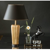 Bordlampe messing finish (Rustikt look) uden skærm, 49 cm ( små fejl på denne lampe)