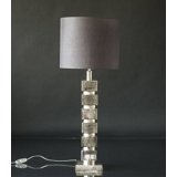 Table lamp Nickel Finish (Rustik Silver Look), with cubes without lampshade