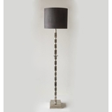 Floor lamp Nickel Finish (Rustik Silver Look) with rectangles without lampshade