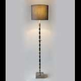Floor lamp Nickel Finish (Rustik Silver Look) with rectangles without lampshade