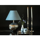 Table lamp Nickel/Silver Finish without lampshade, 34 cm