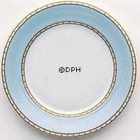 Liselund, flad tallerken 27cm nr. 627, lys blå