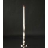Candleholder Nickel/silver finish 34 cm