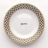 Liselund, Plate,deep 27cm no. 605, light blue plaited