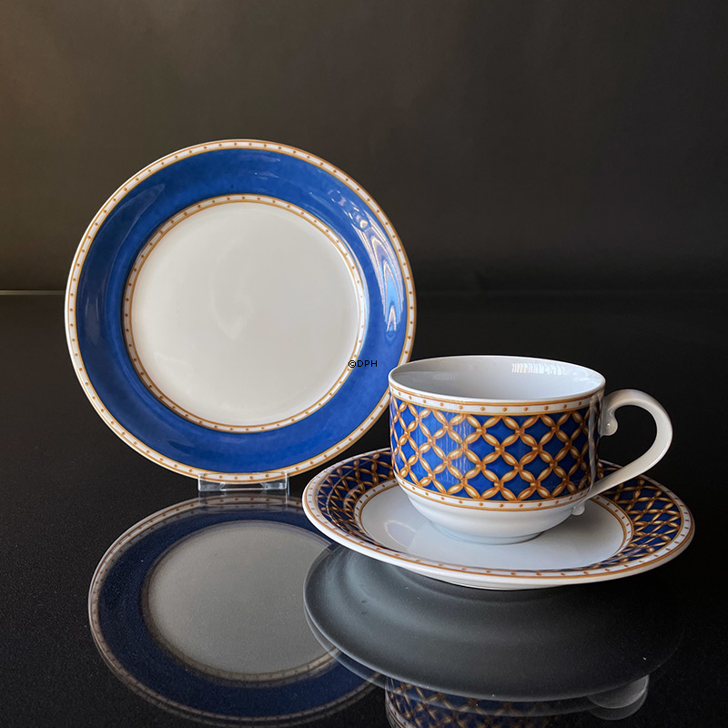 Liselund, tallerken 17cm nr. 617, mørkeblå, Royal Copenhagen