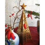 Juletræ i guldfinish 44 cm, lille