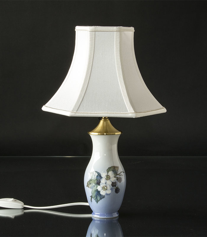 Sekskantet lampeskærm 18 cm i højden, hvid silke