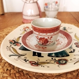 Royal Copenhagen/Aluminia Tranquebar, rød, epresso kop nr. 13/2124, indhold 0,75 dl Kop Ø6,5cm