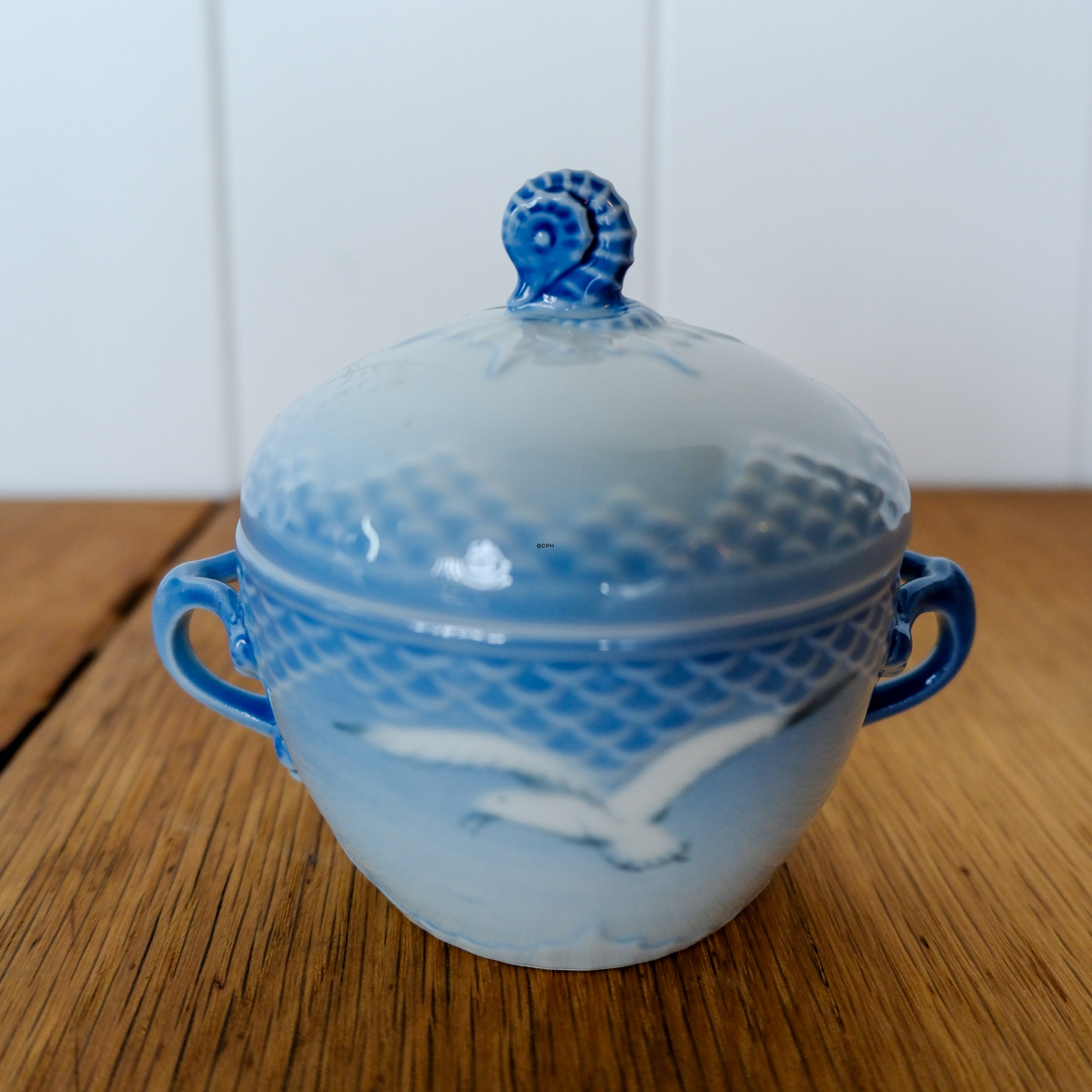 Mågestel uden guld, sukkerskål nr. 156, Bing & Grøndahl - Royal Copenhagen
