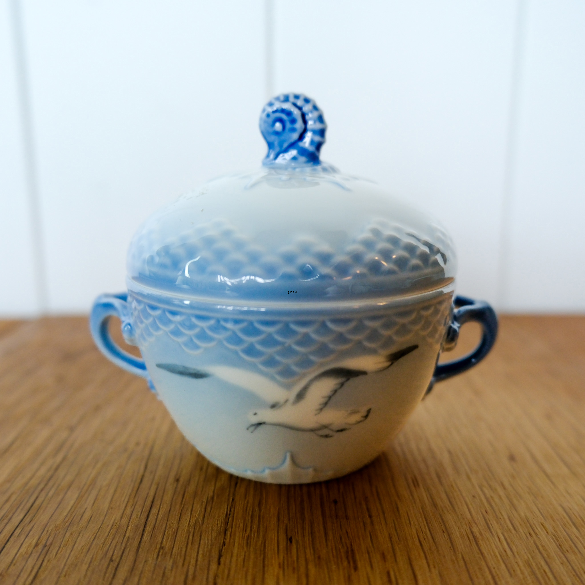 Mågestel uden guld, sukkerskål nr. 156, Bing & Grøndahl - Royal Copenhagen