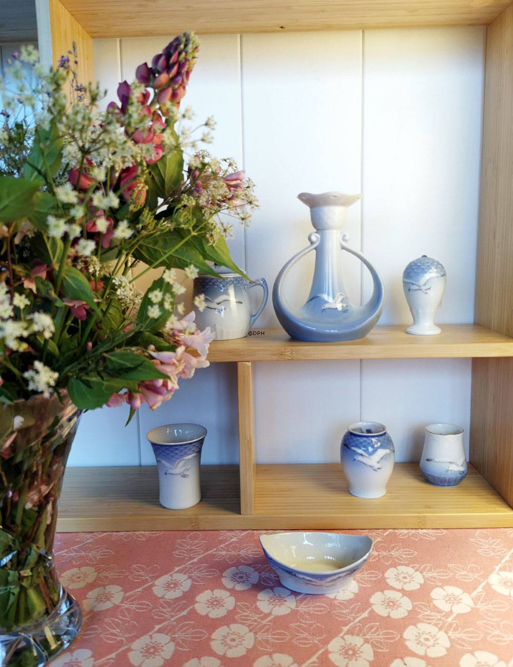 Mågestel UDEN guld, saltbøsse uden "S" nr. 52A, Bing & Grøndahl - Royal Copenhagen