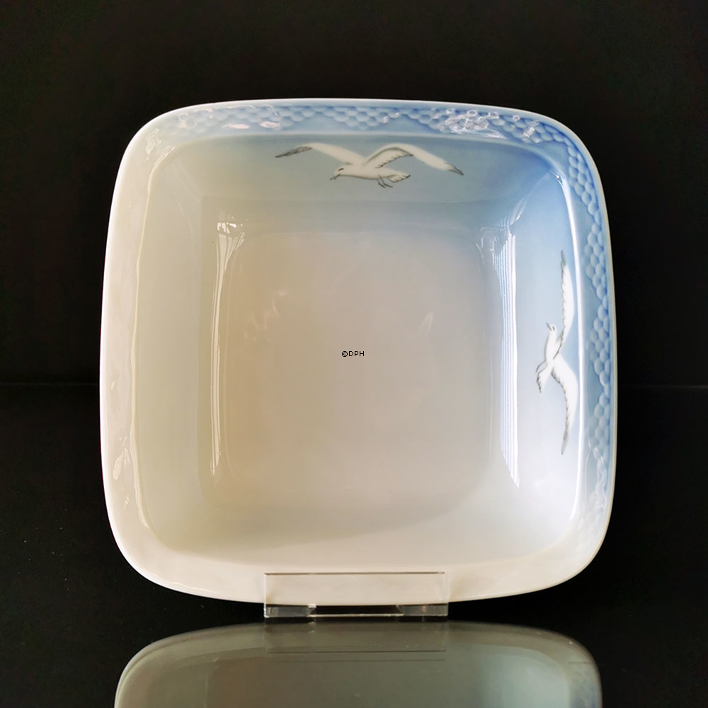 Måge uden guld, Firkantet skål 20cm nr. 576 eller 229