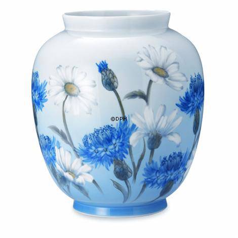 Vase med marguritte og kornblomst, Royal Copenhagen nr. 860