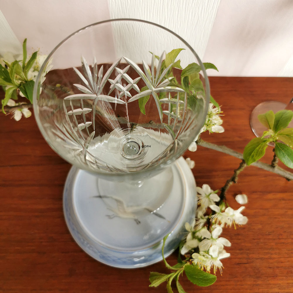 Måge med guld, flaskeholder eller bordskåner/fod til kaffekande, Bing & Grøndahl