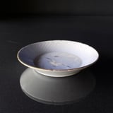 Seagull Service with gold, pickle dish, large, round 16cm, Bing & Grondahl