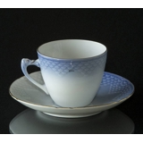 Seagull Service with gold Espresso Cup and Saucer, capacity 7,5 cl, Bing & Grondahl - Royal Copenhagen