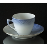 Seagull Service with gold Espresso Cup and Saucer no. 108B, 059 or 463, capacity 7,5 cl.