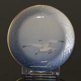 Mågestel med guld, lille rund assiet/glasbakke/smørkop nr. 30 eller 332 10cm