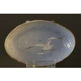 Seagull Service with gold oval dish no. 349 eller 38 18cm