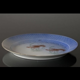 Seagull with gold, serving dish, large, with crayfish, Bing & Grondahl - Royal Copenhagen 39cm