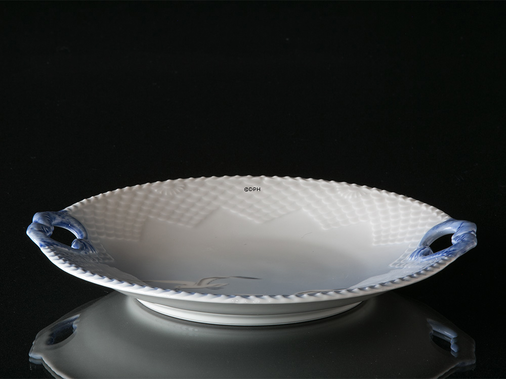 Mågestel uden guld, kagefad, Bing & Grøndahl - Royal Copenhagen 26cm