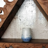 Mågestel med guld, sennepskrukke/lille vase nr. 551 eller 52C UDEN LÅG