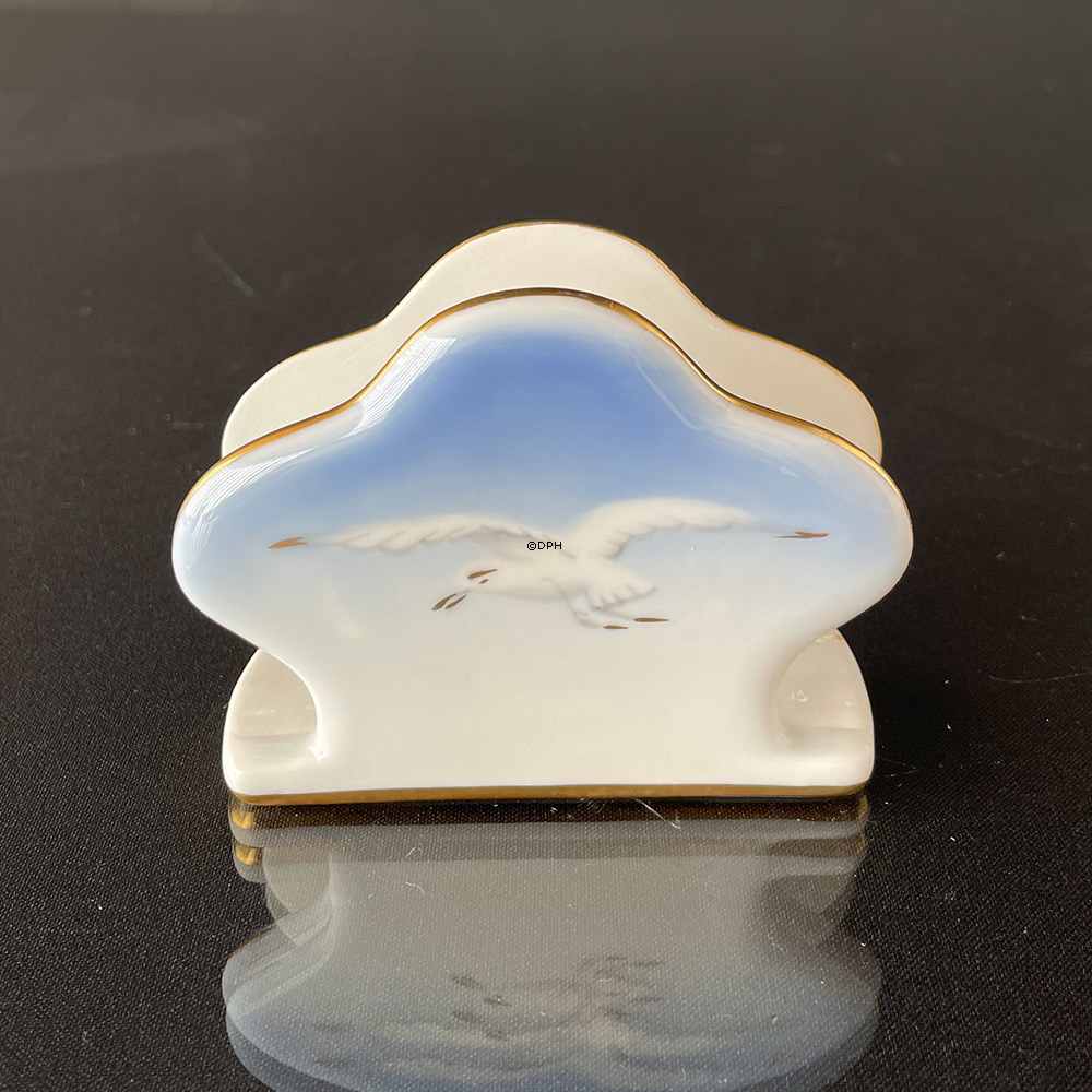 Mågestel med guld, servietholder nr. 566