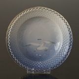 Seagull with gold, Soup plate 21 cm full lace, Bing & Grondahl - Royal Copenhagen