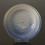 Måge med guld, dyb tallerken 21 cm, med blondekant, Bing & Grøndahl - Royal Copenhagen