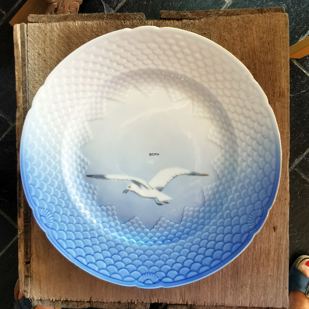 Mågestel med guld, flad tallerken 24,5cm nr. 624, 325 eller 25