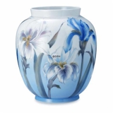 Vase with blue and white iris, Royal Copenhagen no. 860