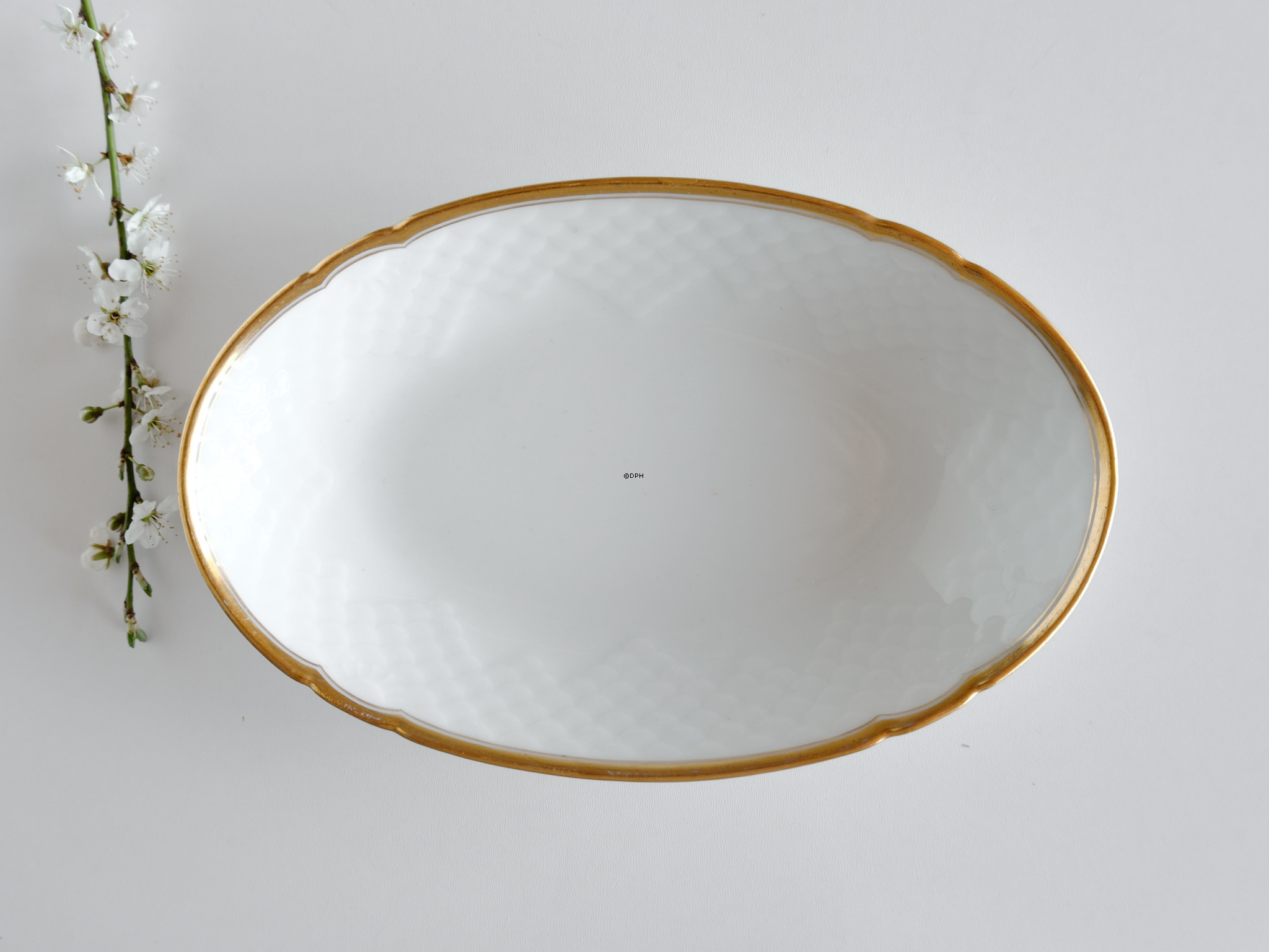 Bing & Grøndahl Hartmann ovalt fad nr. 14, 22,5 cm