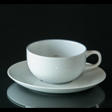 Blå Kant, lille kaffekop med underkop, indhold 15 cl, Royal Copenhagen
