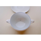 Blå Kant, Bouillon kop med underkop, Royal Copenhagen nr. 3081