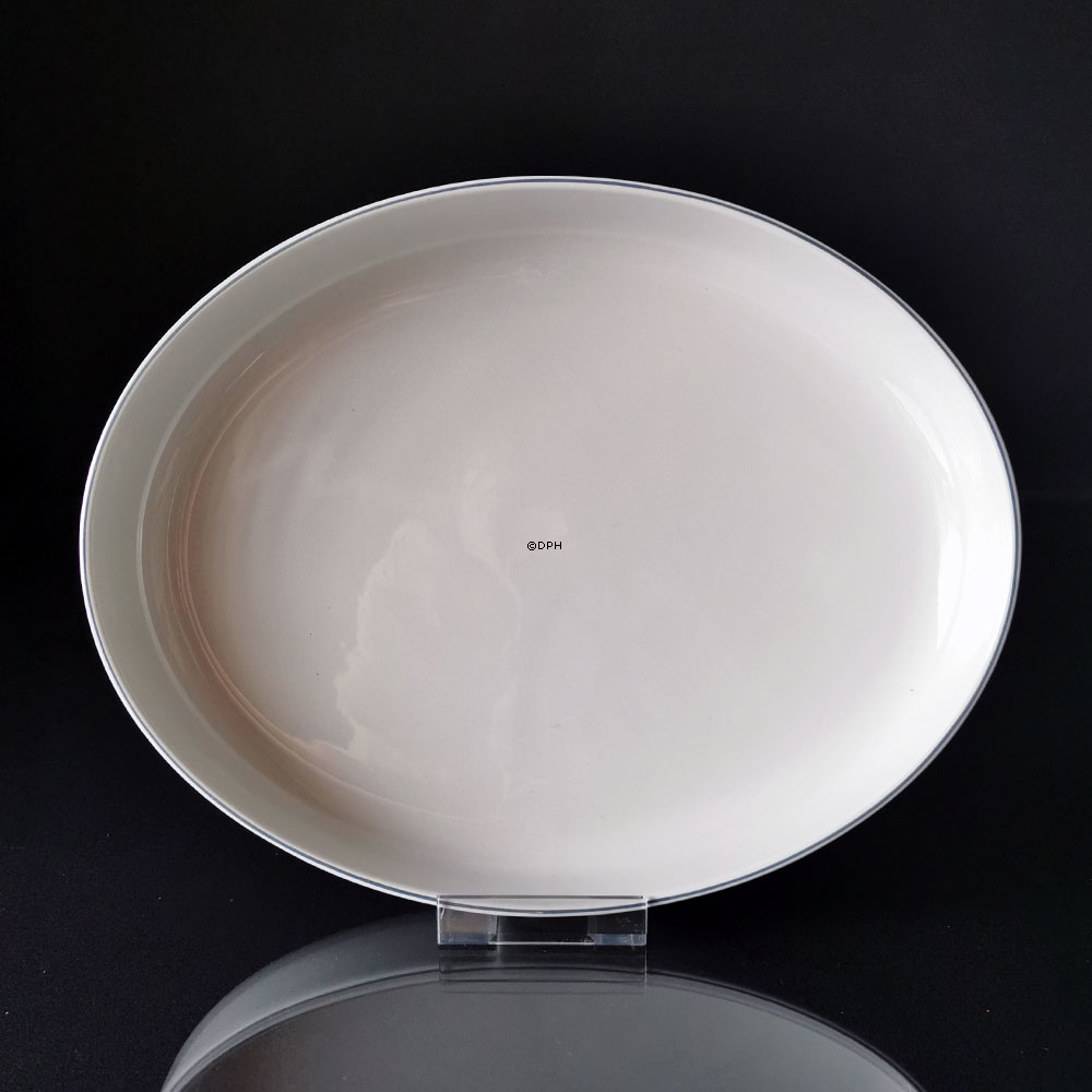 Blå Kant, ovalt Fad nr. 3079 eller 374, Royal Copenhagen