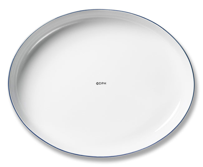 Blå Kant, ovalt Fad nr. 3079 eller 374, Royal Copenhagen