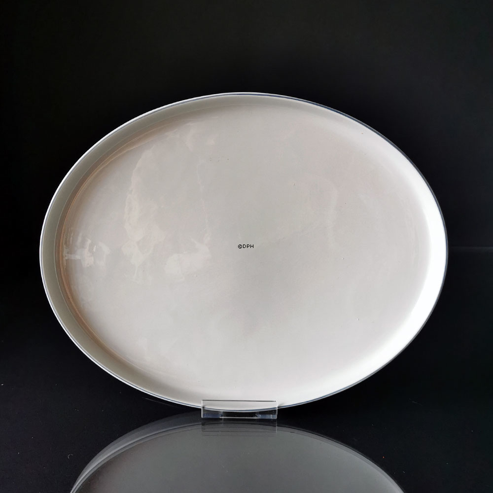 Blå Kant, oval bakke eller fad nr. 3080 eller 375, Royal Copenhagen