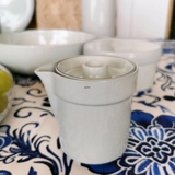 Blå Kant, Flødekande med låg nr. 3580-3062 eller 388, indhold 14 cl, Royal Copenhagen