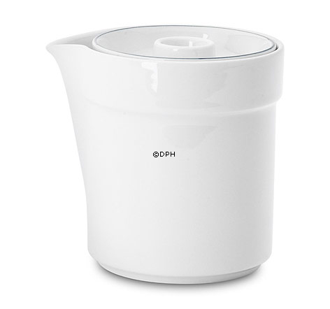 Blå Kant, Flødekande med låg nr. 3580-3062 eller 388, indhold 14 cl, Royal Copenhagen