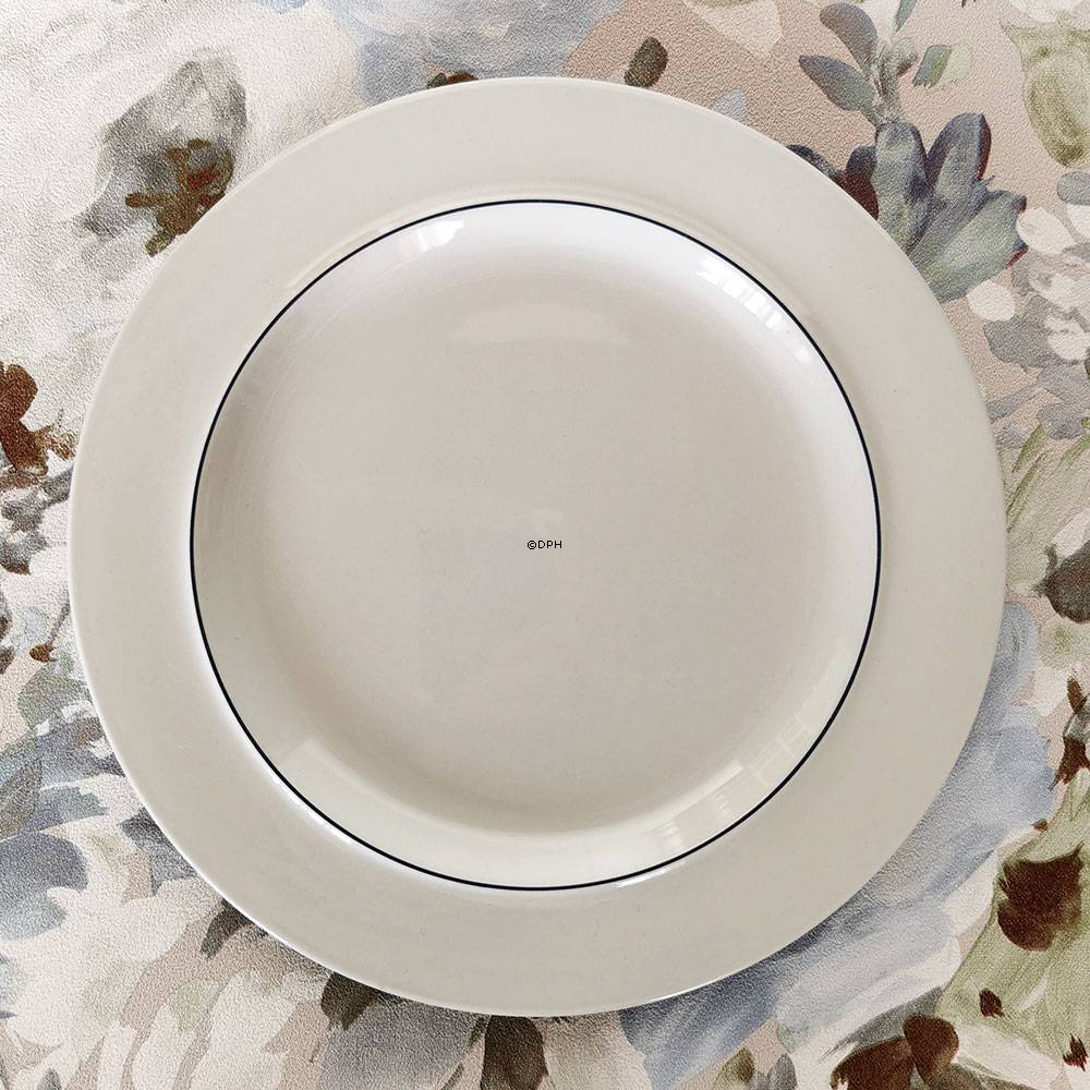 Blå Kant, flad Tallerken, nr. 3068 eller 621 Royal Copenhagen