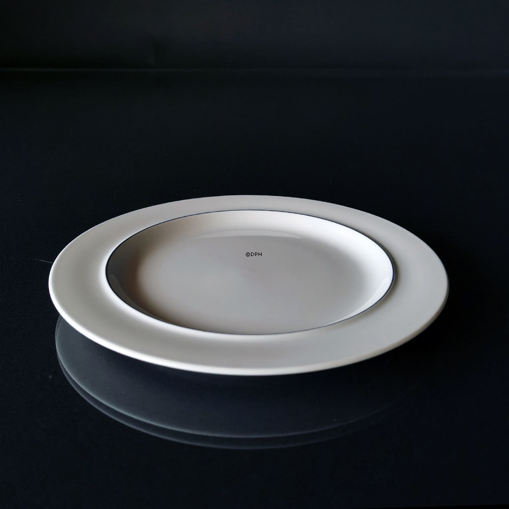 Blå Kant, flad Tallerken, nr. 3068 eller 621 Royal Copenhagen