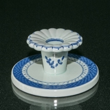 Royal Copenhagen/Aluminia Tranquebar, blue, candleholder no. 11/1796 or 501