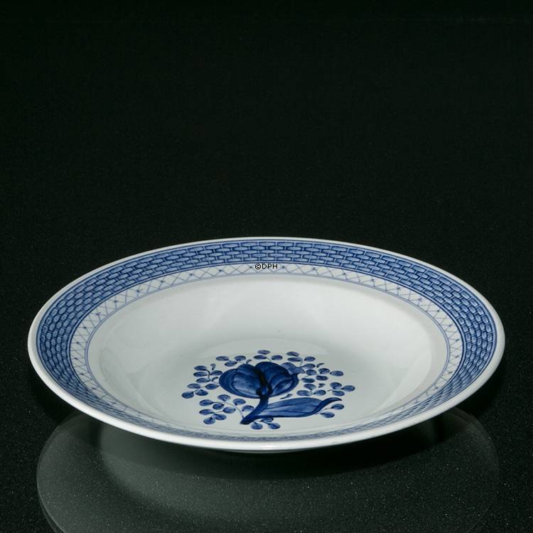 Royal Copenhagen/Aluminia Tranquebar, blå, dyb tallerken 21cm nr. 11/1847 eller 604