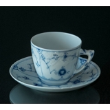 Blue fluted tableware coffee cup and saucer no. 305, 102 or 071, Bing & Grondahl