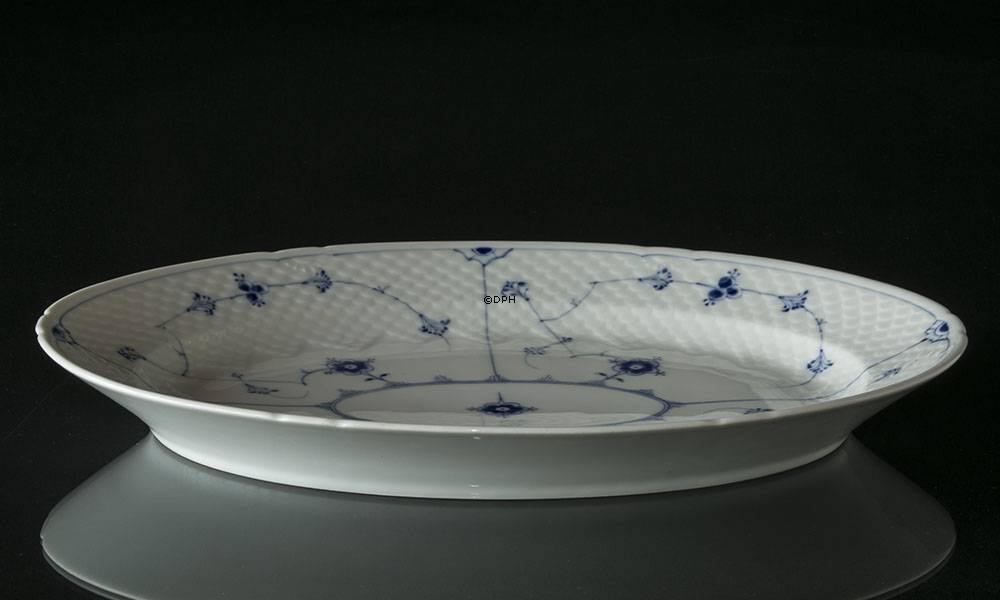 Blåmalet Ovalt fad 40 cm, Musselmalet Bing & Grøndahl nr. 15 eller 315