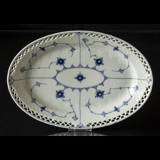 Blue traditional Oval Dish 34 cm Full Lace, Blue Fluted Bing & Grondahl