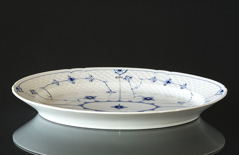 Blåmalet Ovalt Fad 33 cm, Musselmalet Bing & Grøndahl nr. 16 eller 316